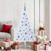 vidaXL Artificial Christmas Tree with Stand White 150 cm PVC and Steel