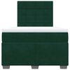 vidaXL Box Spring Bed with Mattress Dark Green 120x200 cm Velvet