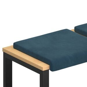 vidaXL Bench Cushion 2 pcs Velvet Blue Depth 35 cm