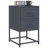 vidaXL Bedside Cabinets 2 pcs Anthracite 36x39x60.5 cm Steel