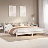 vidaXL Bed Frame without Mattress White 200x200 cm Solid Wood Pine