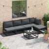 vidaXL Garden Sofa Set with Cushion 5 pcs Black Aluminium
