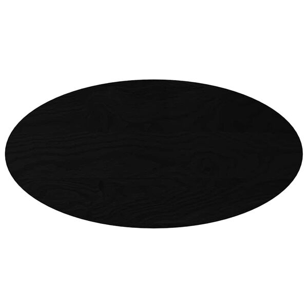 vidaXL Table Top Dark Brown 100x50x2 cm Solid Wood Oak Oval