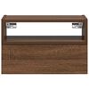 vidaXL Wall-mounted Bedside Cabinet Brown Oak 45x26x28.5 cm