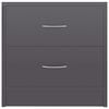 vidaXL Bedside Cabinets 2 pcs High Gloss Grey 40x30x40 cm Engineered Wood