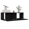 vidaXL 4 Piece TV Cabinet Set Black Engineered Wood