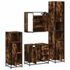 vidaXL 4&nbsp;Piece Bathroom Furniture Set&nbsp;Smoked Oak Engineered Wood