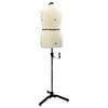 vidaXL Adjustable Dress Form Female Height Adjustable Cream L Velvet