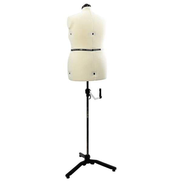 vidaXL Adjustable Dress Form Female Height Adjustable Cream L Velvet