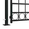 vidaXL Fence Gate Assen with Arched Top and 2 Posts 105x170 cm Black