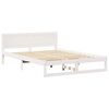 vidaXL Bed Frame with Headboard White 150 x 200 cm Solid Pine Wood