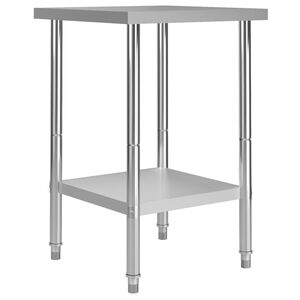 vidaXL Kitchen Work Table 60x60x85 cm Stainless Steel