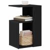 vidaXL Side Table Black Oak 36 x 30 x 56 cm Engineered Wood