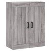 vidaXL Wall Mounted Cabinets 2 pcs Grey Sonoma Engineered Wood