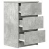 vidaXL Bedside Cabinet with 3 Drawers Concrete Grey 39x35x65 cm