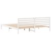 vidaXL Bed Frame with Headboard White 200 x 210 cm Solid Pine Wood