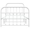 vidaXL Metal Bed Frame without Mattress with Footboard White 100x190cm