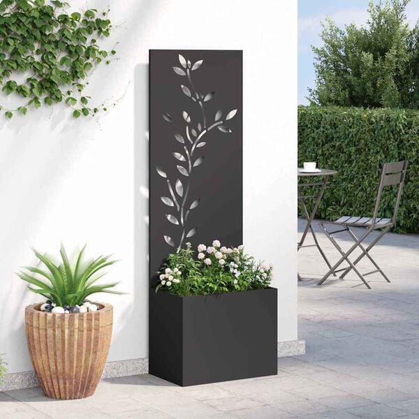 vidaXL Garden Privacy Screen Black 50 x 140 cm Cold-rolled steel