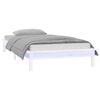 vidaXL LED Bed Frame without Mattress White 90x200 cm Solid Wood