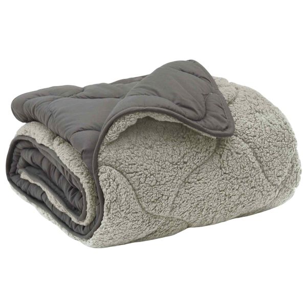 vidaXL Full Year Duvet Quilted Light grey 220 x 260 cm