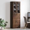vidaXL Highboard FLORIN Brown Oak 60 x 35 x 182 cm Engineered Wood