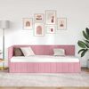 vidaXL Corner Bed Frame with Headboard Pink 80 x 200 cm Velvet