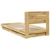 vidaXL Bed Frame with Headboard without Mattress 75x190 cm Small Single Solid Wood Oak