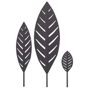 vidaXL Garden Stake 3 pcs 116.5 x 35 x 3 cm Black Steel