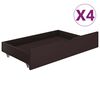 vidaXL Bed Frame without Mattress Dark Brown 140x200 cm Solid Wood
