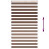 vidaXL Zebra Blind Brown 130x230 cm Fabric Width 125.9 cm Polyester