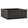 vidaXL Raised Bed Dark Grey 74x77x30 cm Solid Pinewood