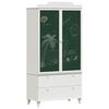 vidaXL Chalkboard Wardrobe with Drawer ROROS White 90 x 45 x 180 cm