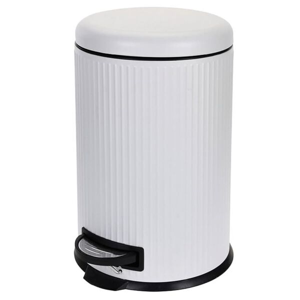 Excellent Houseware Pedal Bin with Soft-Closing Lid 20 L Matt White