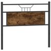 vidaXL Headboard Smoked Oak 107 cm Engineered Wood and Steel