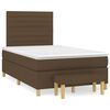 vidaXL Box Spring Bed with Mattress Dark Brown 120x200 cm Fabric