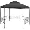 vidaXL Garden Gazebo | Anthracite | Powder-coated steel | Large