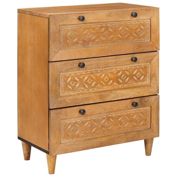 vidaXL Sideboard Light brown 60 x 33 x 75 cm Solid mango wood