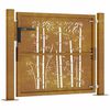 vidaXL Garden Gate 100x75 cm Corten Steel Bamboo Design