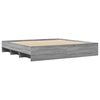 vidaXL Bed Frame without Mattress Grey Sonoma 180x200 cm Super King Engineered Wood