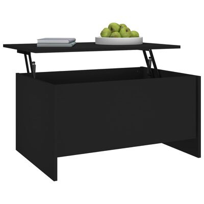 vidaXL Coffee Table Black 80x55.5x41.5 cm Engineered Wood