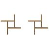 vidaXL Wall Shelves 2 pcs Artisian Oak 38x12x38 cm Engineered Wood