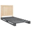 vidaXL Bed Frame without Mattress Grey 100x200 cm Solid Wood Pine