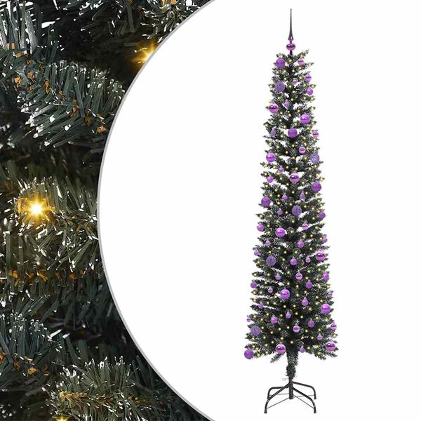 vidaXL Artificial Christmas Tree with 300 LEDs with Stand Green 240 cm