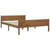 vidaXL Bed Frame without Mattress Honey Brown Solid Wood 160x200 cm (322114+2x321987)