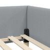 vidaXL Corner Bed Frame with Headboard Light Grey 90 x 200 cm Fabric