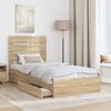 vidaXL Storage Bed with Drawer Sonoma Oak 90 x 200 cm Engineered Wood