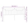 vidaXL Metal Replace Headboard White 200 cm