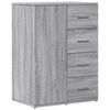 vidaXL Sideboards 2 pcs Grey Sonoma 59x39x80 cm Engineered Wood