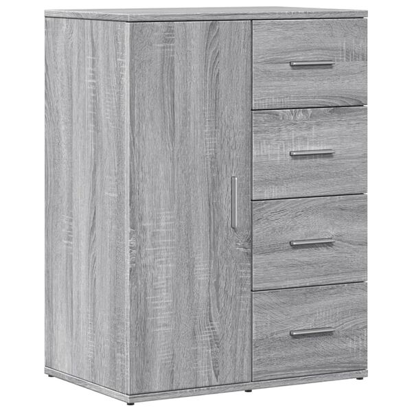 vidaXL Sideboards 2 pcs Grey Sonoma 59x39x80 cm Engineered Wood