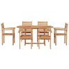 vidaXL Garden Dining Set 7 pcs Natural Solid Acacia Wood